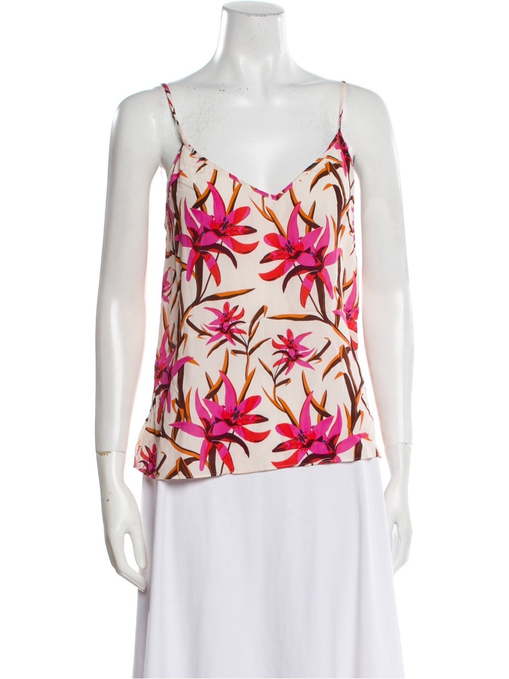 Diane Von Furstenberg Floral V- neck Blouse